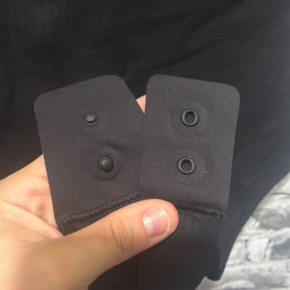 NWT Lululemon Stretch Cotton Rib Crewneck SS Bodysuit Thong Size XS (BLK) - Picture 7 of 15